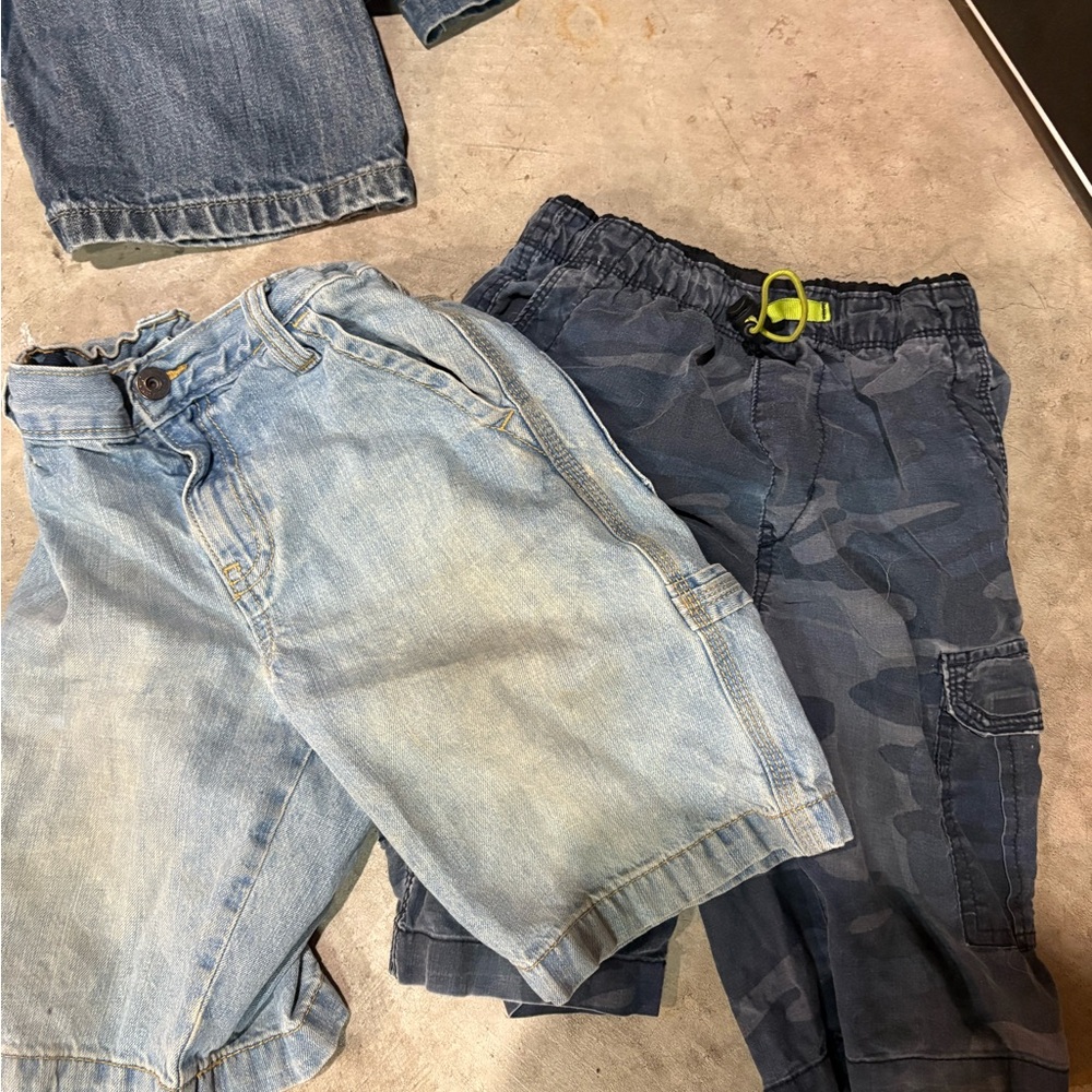 UNIONBAY Dark Blue Camo and Light Blue Denim Kids Shorts